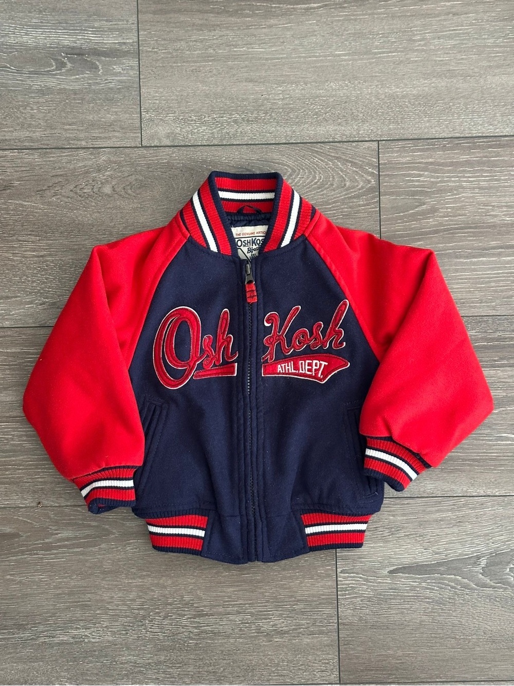 OshKosh B'gosh Navy and Red Varsity Jacket
